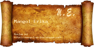 Mangol Erika névjegykártya