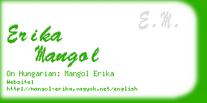 erika mangol business card